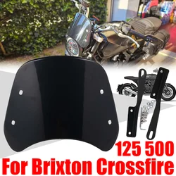 For Brixton Crossfire 500 X XC 500X 125 LC 125LC Accessories Retro Windscreen Windshield Wind Screen Deflector Cover Guard Parts