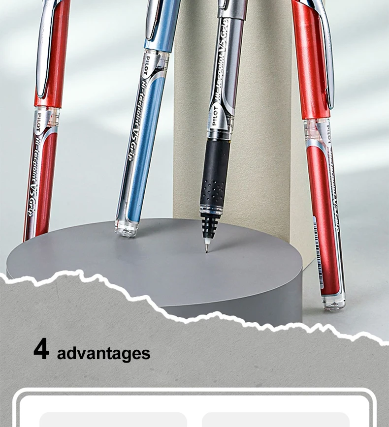 3 Stück Pilot V5 Gelschreiber, gerade Flüssigkeit, 0,5 mm, BXGPN-V5, Nadelspitze, große Kapazität, Kugelschreiber zum Schreiben von Schulbüro-Briefpapier – Detail 2