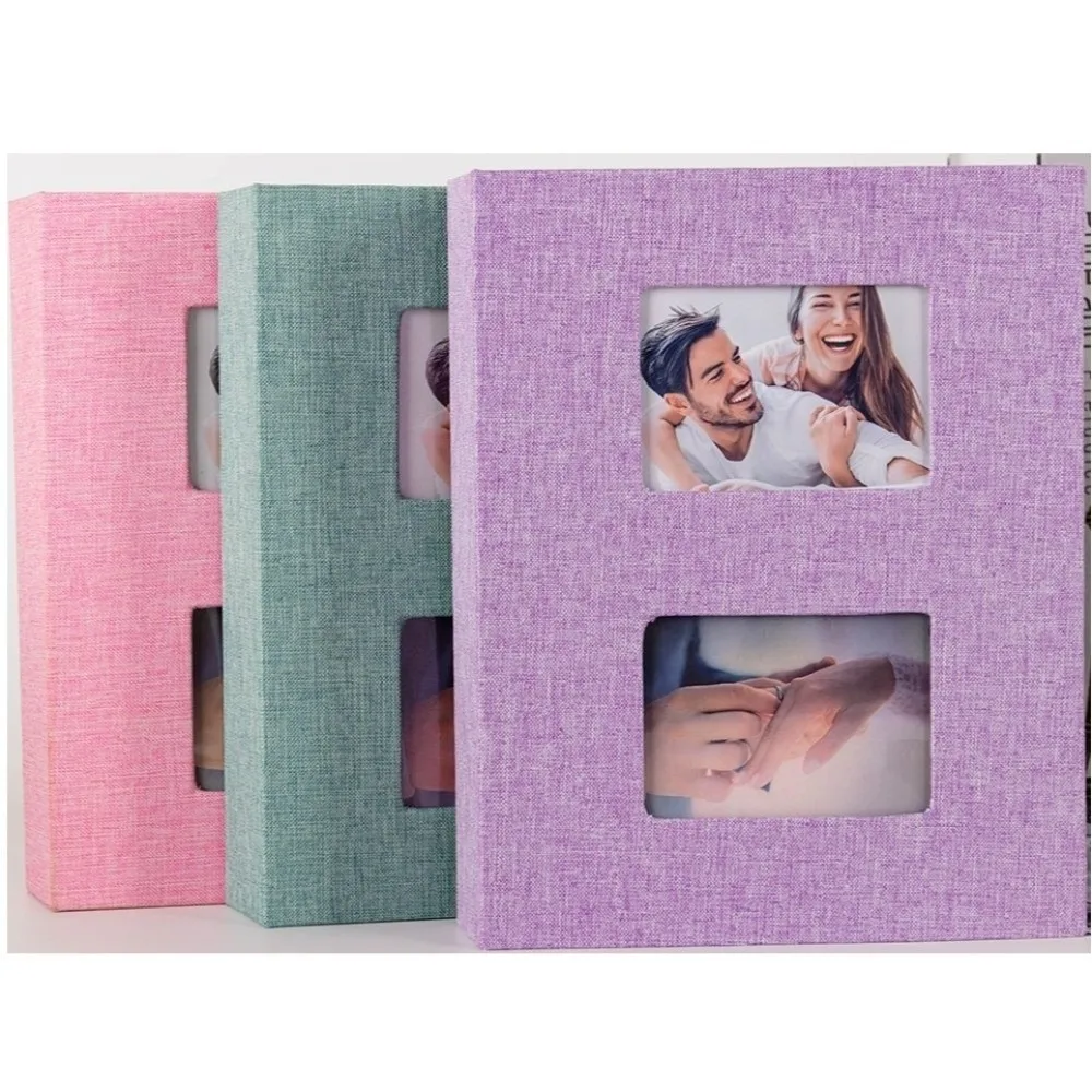 Photo Organizer 4R6 Inch 200 Pockets Photo Album Fabric Cover Slip-in Photo Storage Portable Sturdy Memory Album Photo Organize