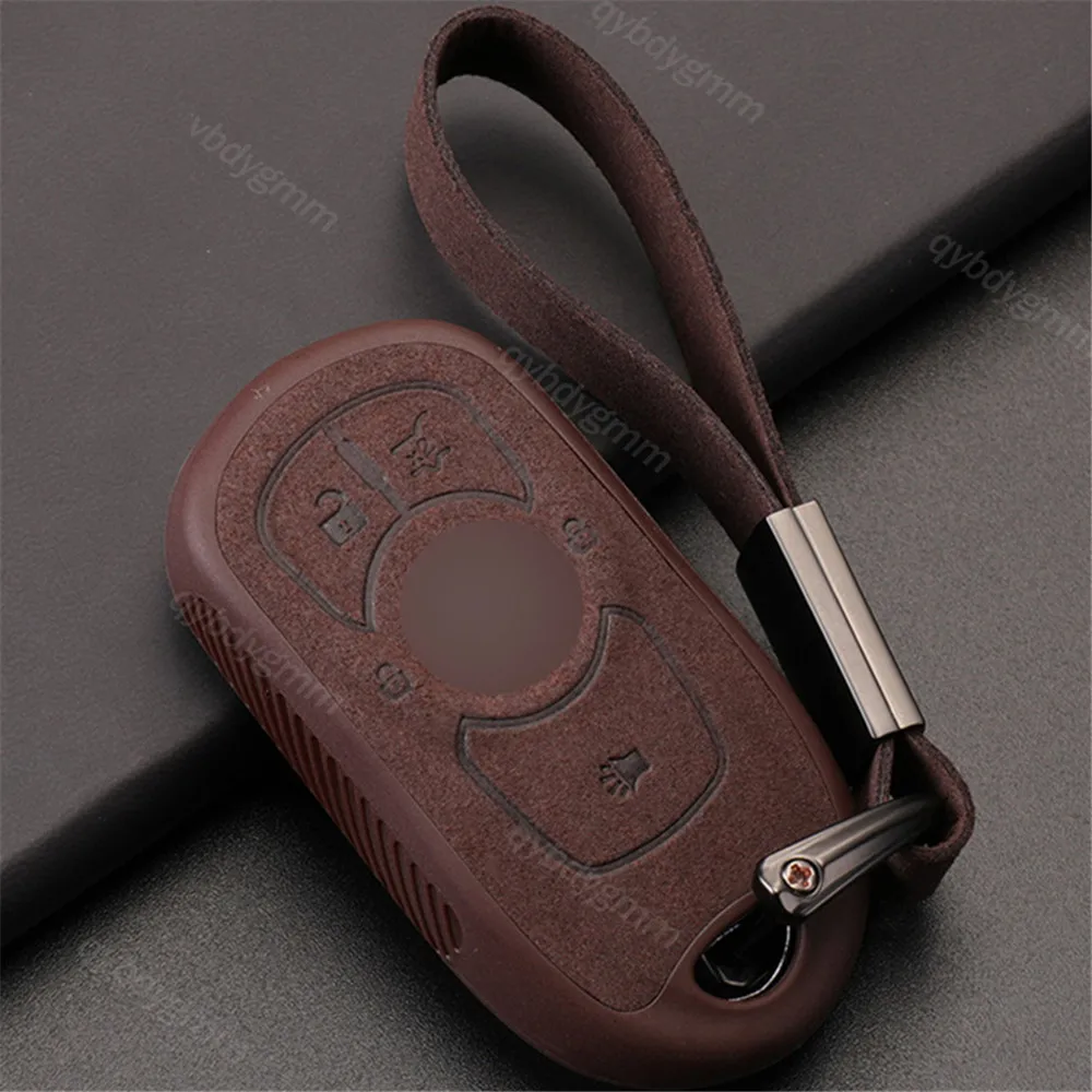 Suede Leather Remote Key Case Cover Protection For OPEL Astra Buick ENCORE ENVISION NEW LACROSSE Rings Protect Shell Car Styling