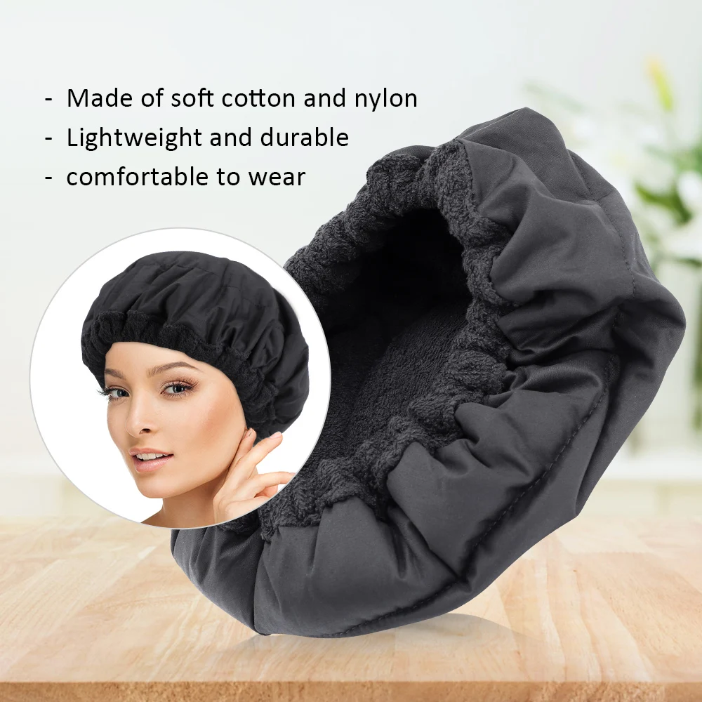 Cordless Deep Conditioning Heat Cap Hair Care Hair Spa Cap Microwavable Flax Seed Hot Cap Unplugged Repair Damaged Nursing Hair