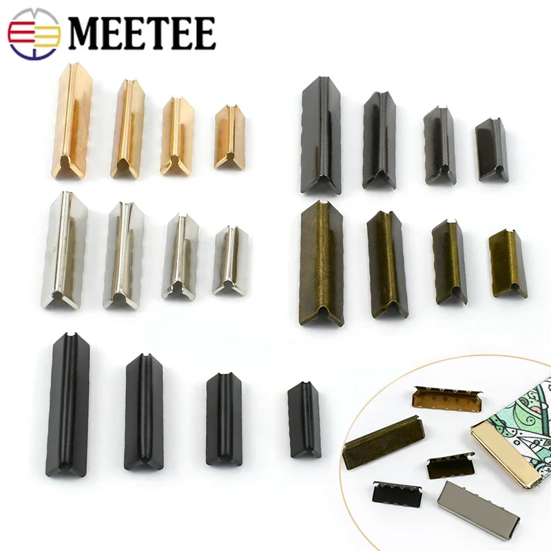 10/30/50Pcs Meetee 20-38mm Metal Bag Strap Tail Clips Buckle Belt Zipper Handbag End Stopper Closure Clasp Buckles Accessories