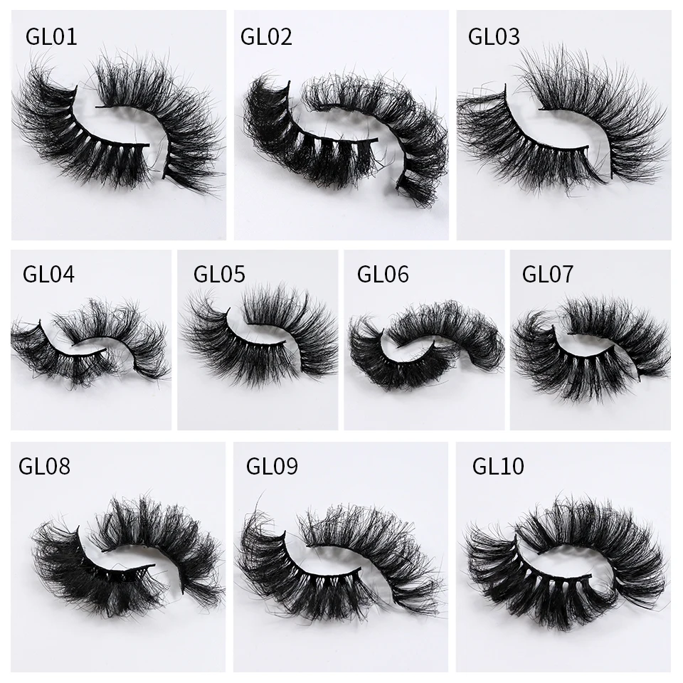 25mm Fluffy Lashes 3/5 Pairs / Pack Fake Eyelashes Makeup Dramatic Volume 3d Faux Mink False Eyelashes