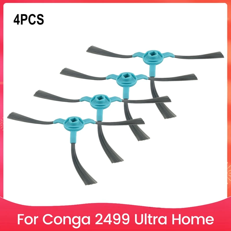 

ABCA-4Pack аксессуары для подметальной машины, боковая щетка для Conga 2499 Ultra Home, усовершенствованные запасные части для робота-пылесоса