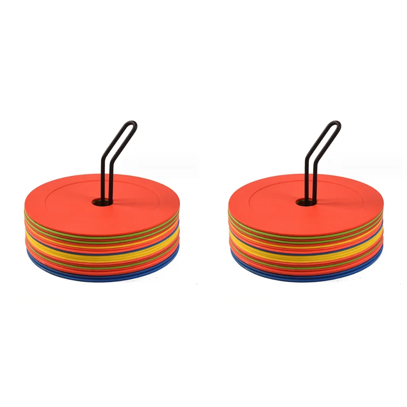 

20Pcs Soccer Flat Cones Marker Disc,Basketball Sports Speed Agility Training Markers,Portable Training Equipment