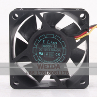 Original Hyalun 24V 48V DC12V 0.50A EC AC 60X60X20MM 6CM 6020 High air volume chassis Power supply 2-wire D60SV-12 cooling fan