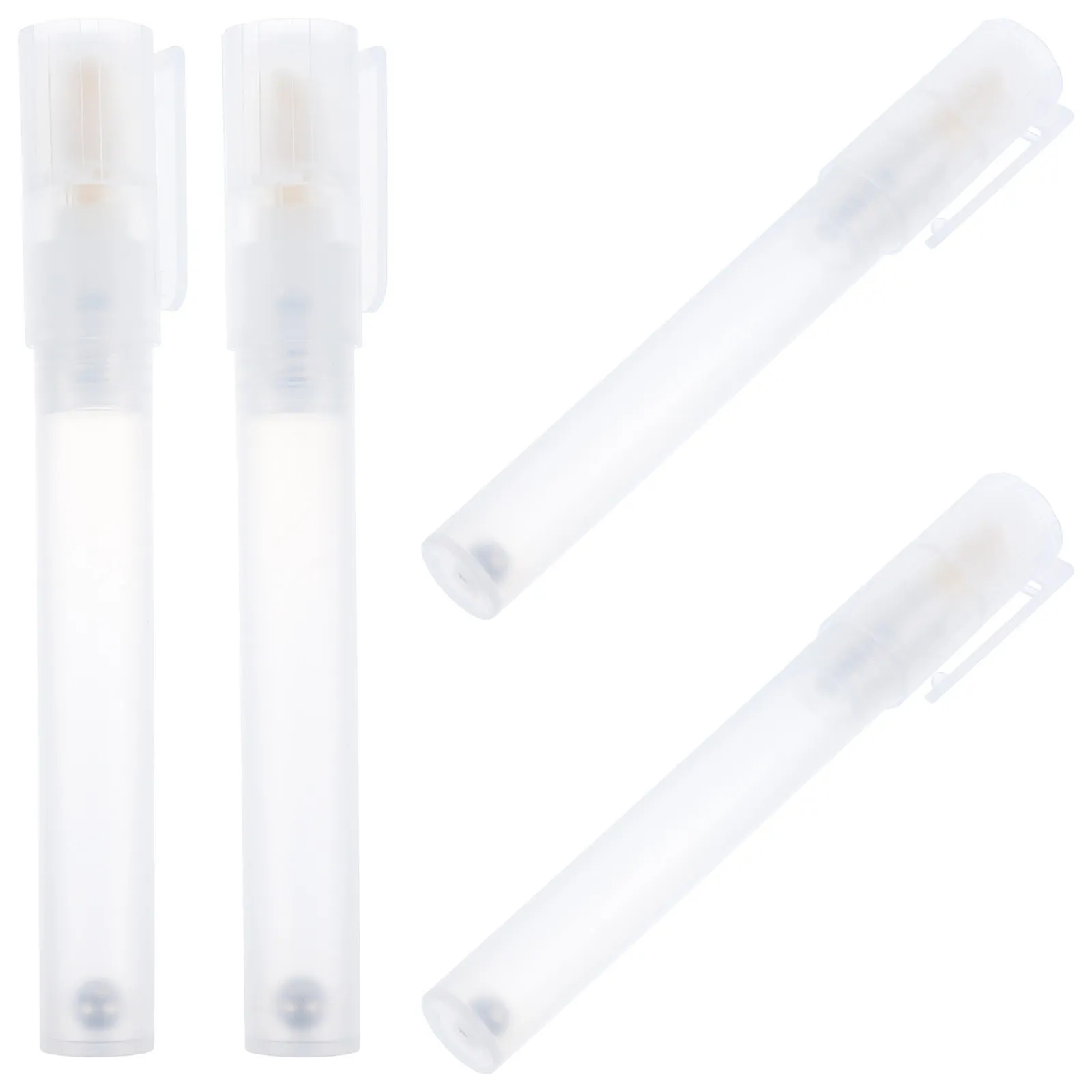 

4Pcs Refillable Paint Pens Empty Marker Shells Transparent Ergonomic Design for Students Stationery Back to School Art Supplies