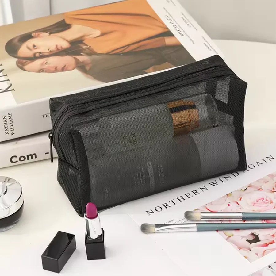 

Simple Cosmetics Storage Bag For Women Large-capacity Waterproof Travel Portable Toiletries Storage Package Mesh Zipper Bag