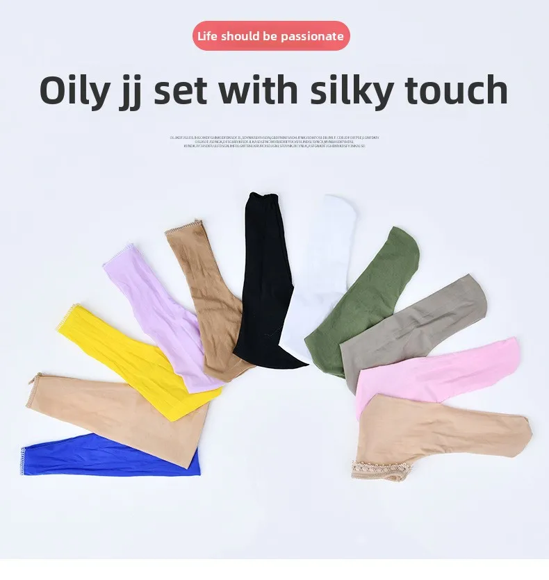 Medias aceitosas para hombre, bolsa de cubierta de avión Jj, separación de balas de huevo, masturbación divertida transparente sedosa de alta elasticidad para hombre