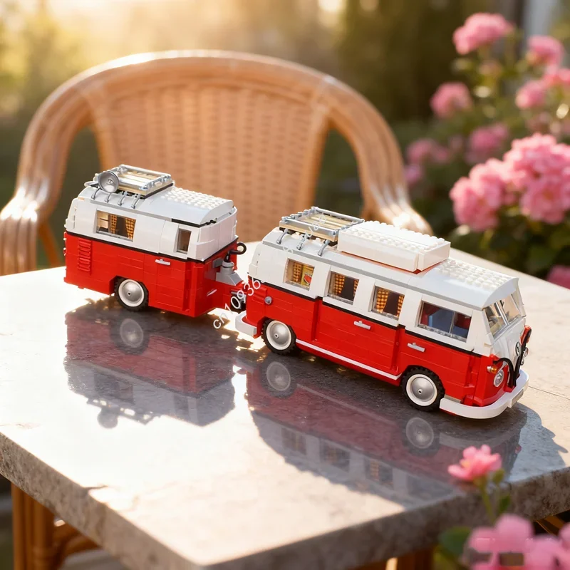 

899pcs MOC Caravan Camping Trailer Bus Creator Model Building Christmas Gifts Blocks DIY Toys Creative Idea Education Birthday