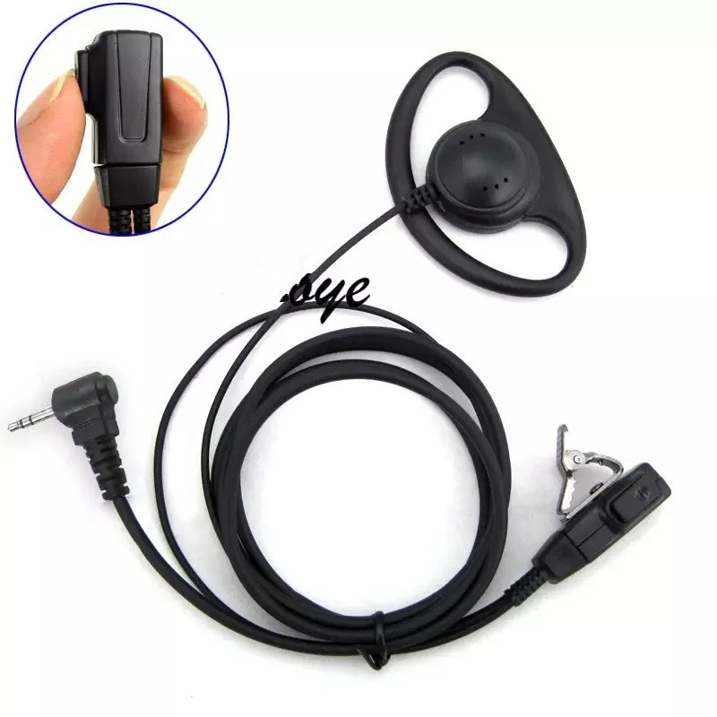 

FBI D-Ring EarHook Earpiece Headset PTT Mic for Walkie Talkie Kenwood Baofeng UV-5R UV-S9 UV-13 PRO BF-F8HP Ham Two Way Radio