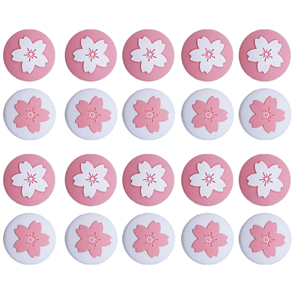 

20Pcs Flower Design Rocker Cap Flexible Joystick Grip Button Cover for Enhanced Grip Performance Joystick Caps