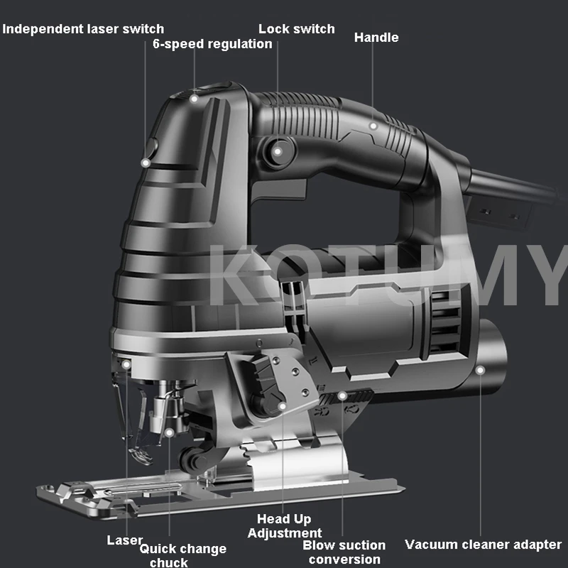 220V Portable Jigsaw Small Electric Curve Saw Household Handheld Woodworking Wire Saw Wood Cutting Machine