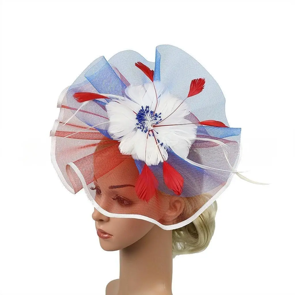 

Fancy Hair Drop Fascinator Hat Evening Gown Hair Decoration Bride Wedding Show Mesh Bridal Headpiece Party/Prom Hair Accessories