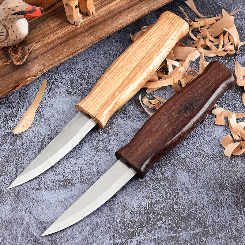 New Woodcarving Manual DIY Carving Knife Molybdenum Vanadium Steel Extended Handle Professional Chisel Wood Carving Tools