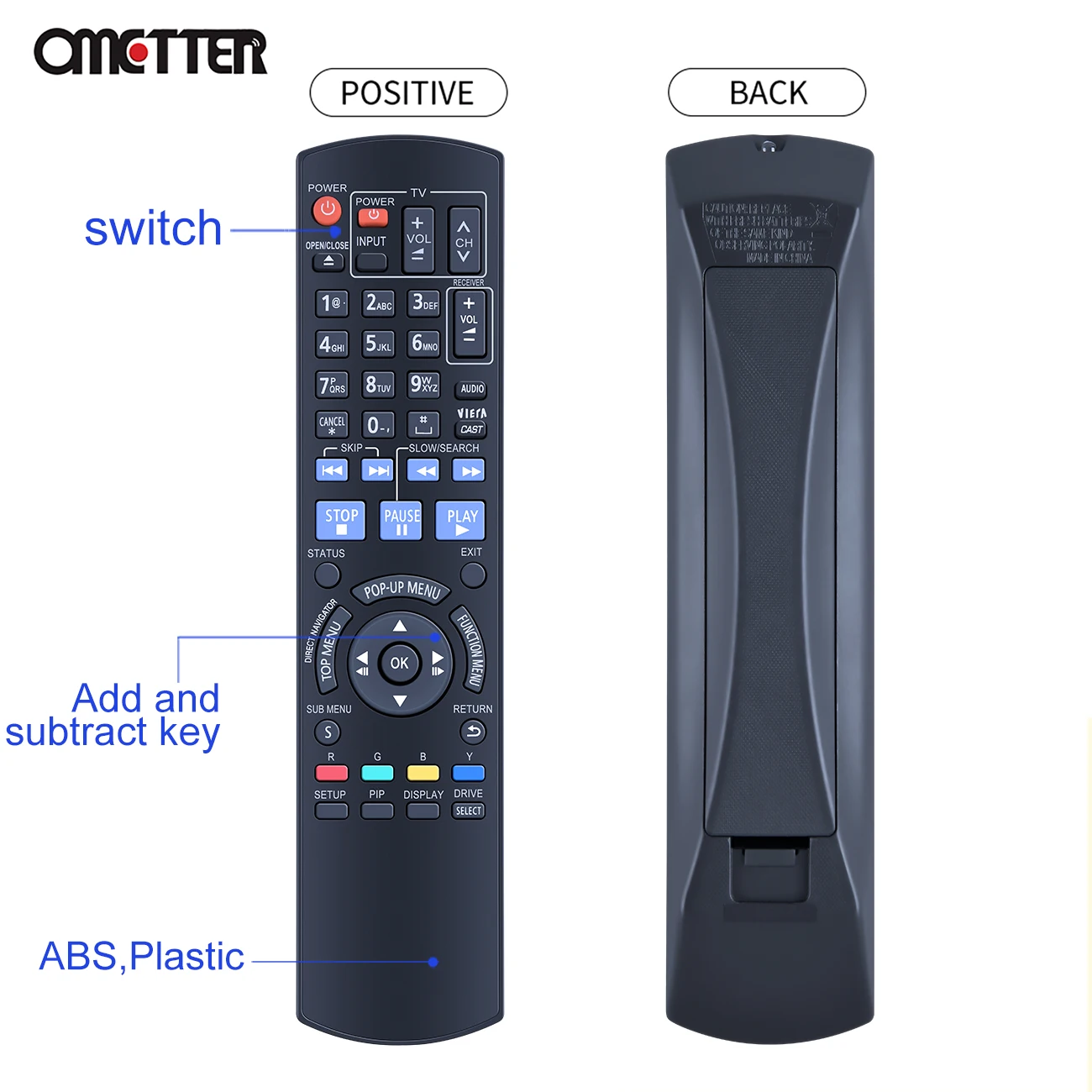 جديد N2QAYB000508 لباناسونيك التحكم عن بعد بلو راي دي في دي القرص لاعب EUR7658Y90 DMP-B500 BD30 BD35 BD45 BD50 BD60