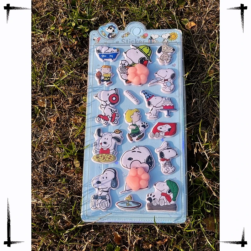 Adorable Cartoon Snoopy Stickers Glow-in-the-Dark Soft Cat Paw Squishy Cute Stress Relief Toy Unique Gift For Friends And Family view 4