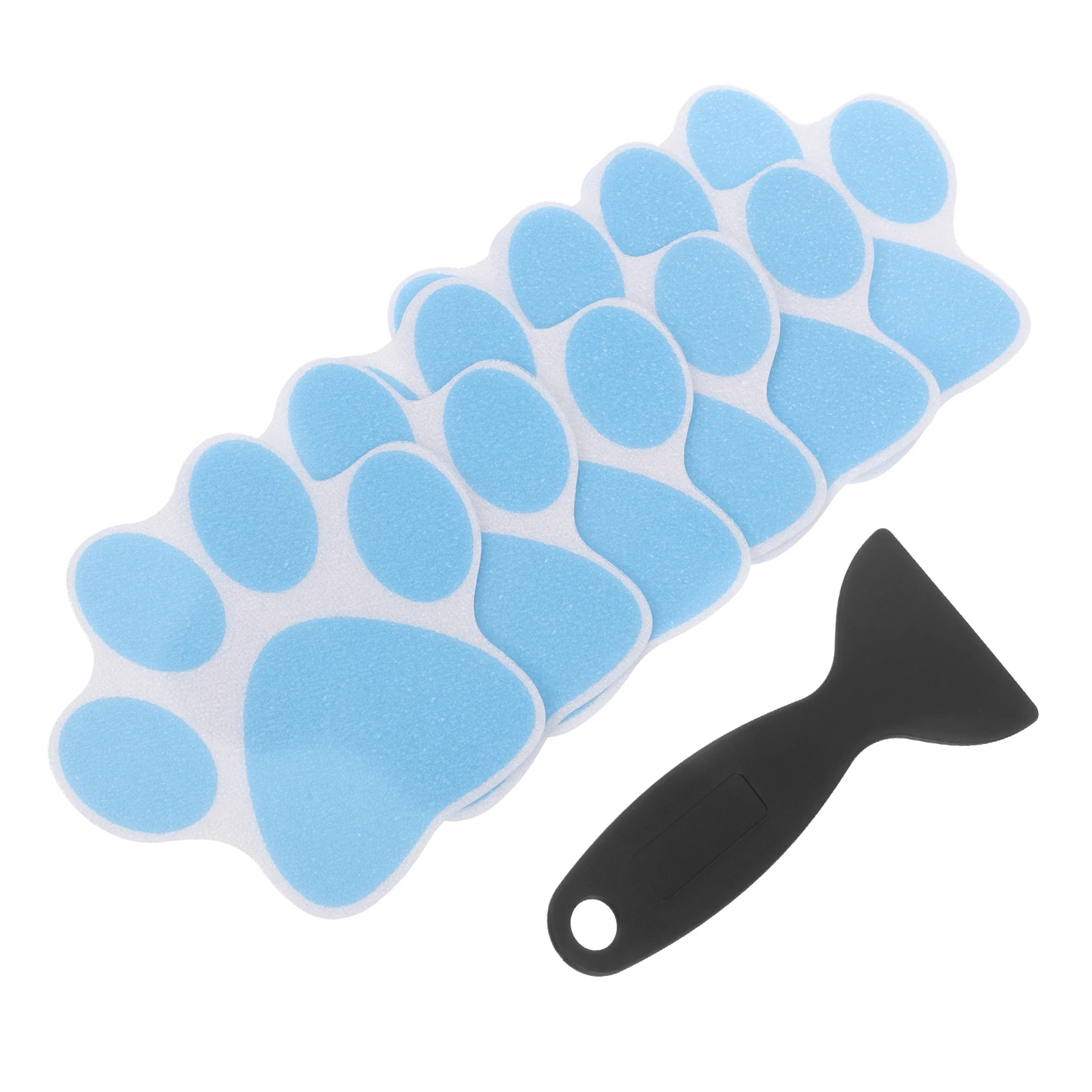 

6 Pcs Dog Paw Print Bath Stickers Non Slip Safety Shower Grips Blue Removable Child Tub Decals Anti Slip Adhesive Wall Tiles