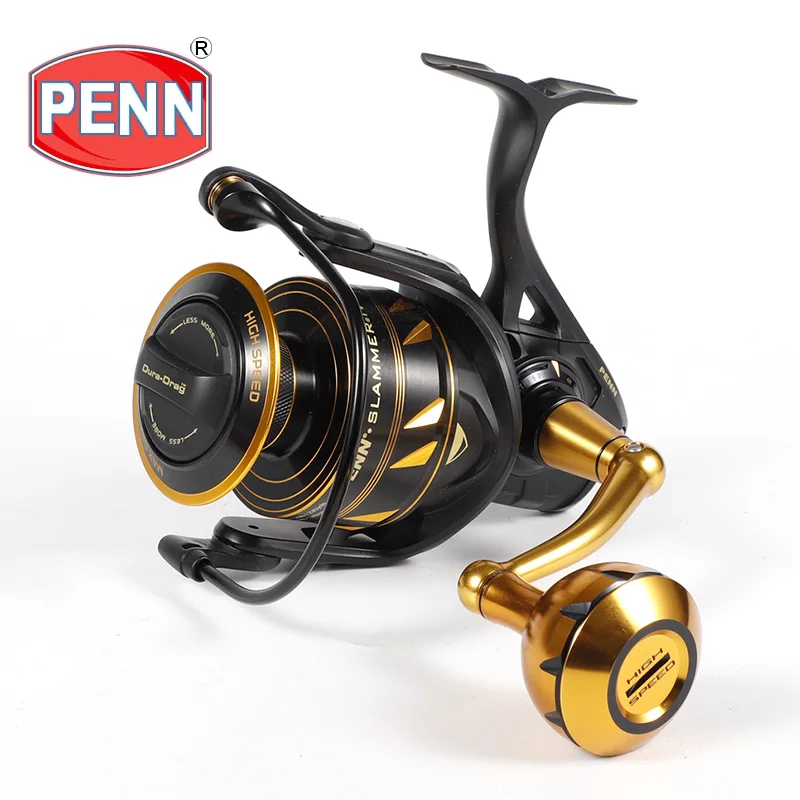 PENN SLAMMER IV 4500-10500 Spinning Fishing Reel 8+1BB Full Metal Body CNC Gear IPX6 HT-100 Sealed Waterproofing Saltwater Reel