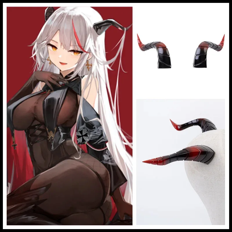 

Anime Azur Lane Ägir Cosplay Horns Hair Clip Hair Pin Cosplay Props Headwear Halloween Costume Accessory Prop