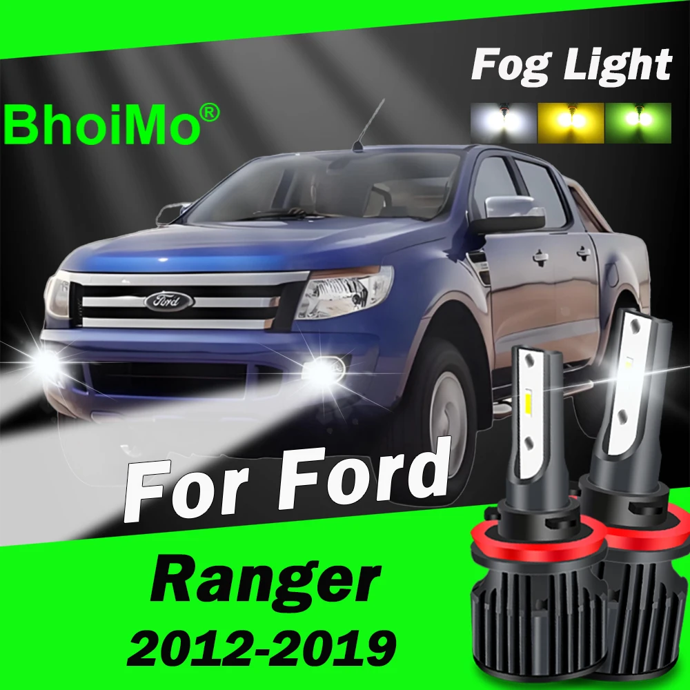 

BhoiMo For Ford Ranger Front Fog Light Lamp 2012 2013 2014 2015 2016 2017 2018 2019 Led Bulbs