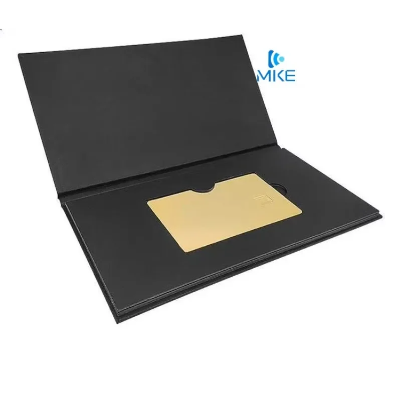 

Роскошная бумажная карта, магнитная кисть для косметической пудры, белый логотип и черные коробки, металлическая упаковка для визитных карточек с кредитным Gif