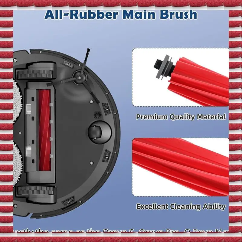 A97G Zubehör Kit für Roborock Qrevo S/Qrevo Pro/Qrevo Maxv Roboter Vakuum Hauptseitenbürste Hepa-Filter Mopp Tuch Staubbeutel