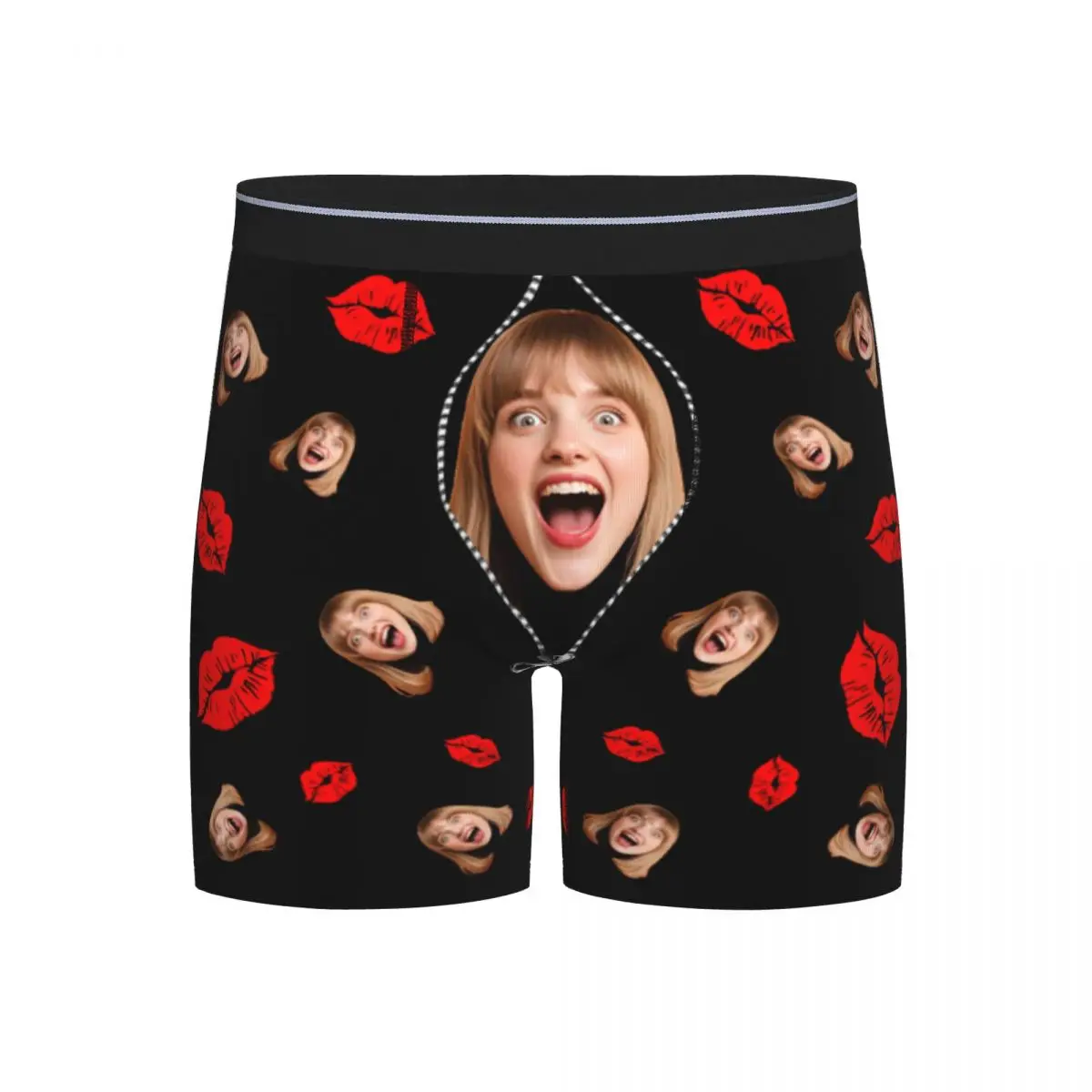Custom Personalized Face Photo Underwear Men Boxer Briefs Shorts Panties Soft Underpants For Homme Husband Valentine's Day Gift