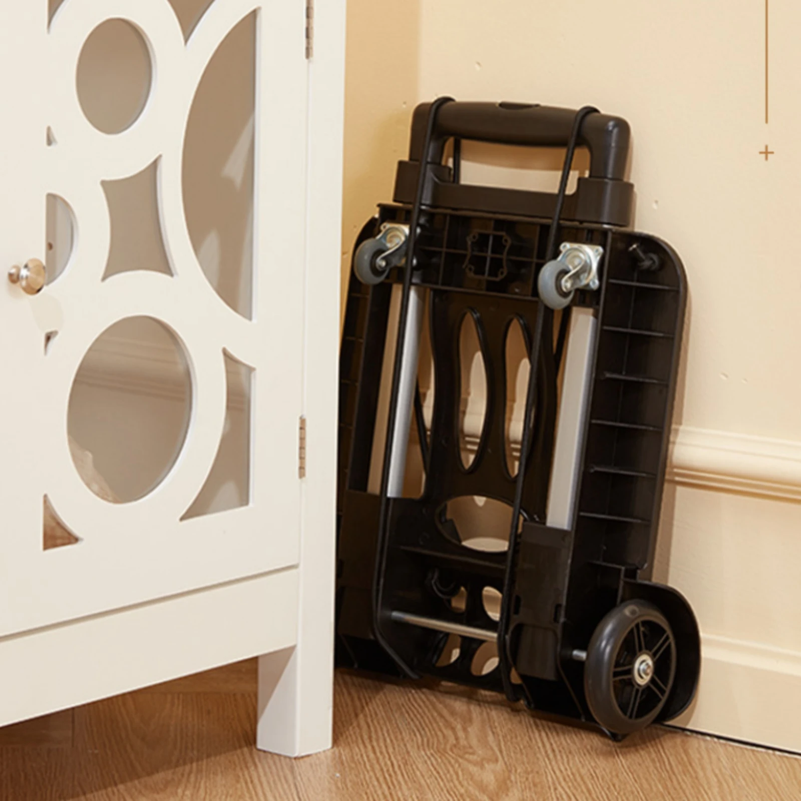 

Folding Trolley Cart Compact Four Wheel Trolley Transport Gear Easy Storage for Moving Luggage