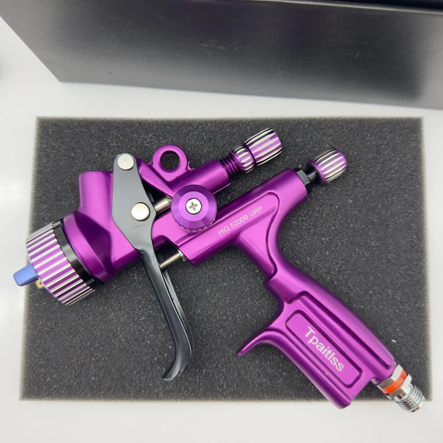 Tpaitlss Purple HVLP 5200 Spray Gun 1.3mm Car Spray Paint Tool with Adapter Pot Spray Air Spray Gun Atomization 260L/MIn.