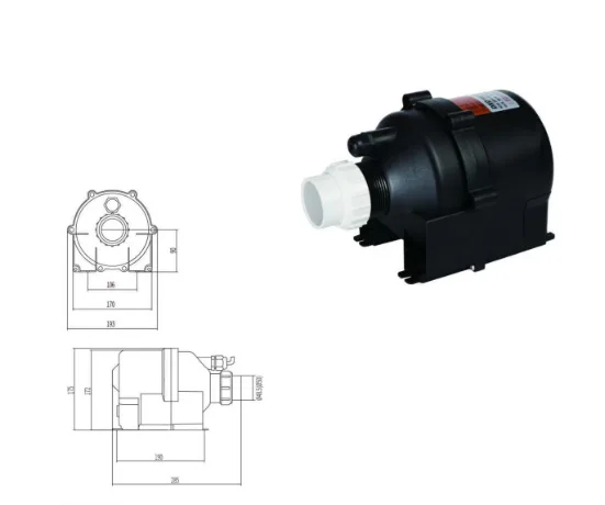 Elektryczna przenośna dmuchawa powietrza 1HP 0.75KW do spa, wanny z hydromasażem i wann