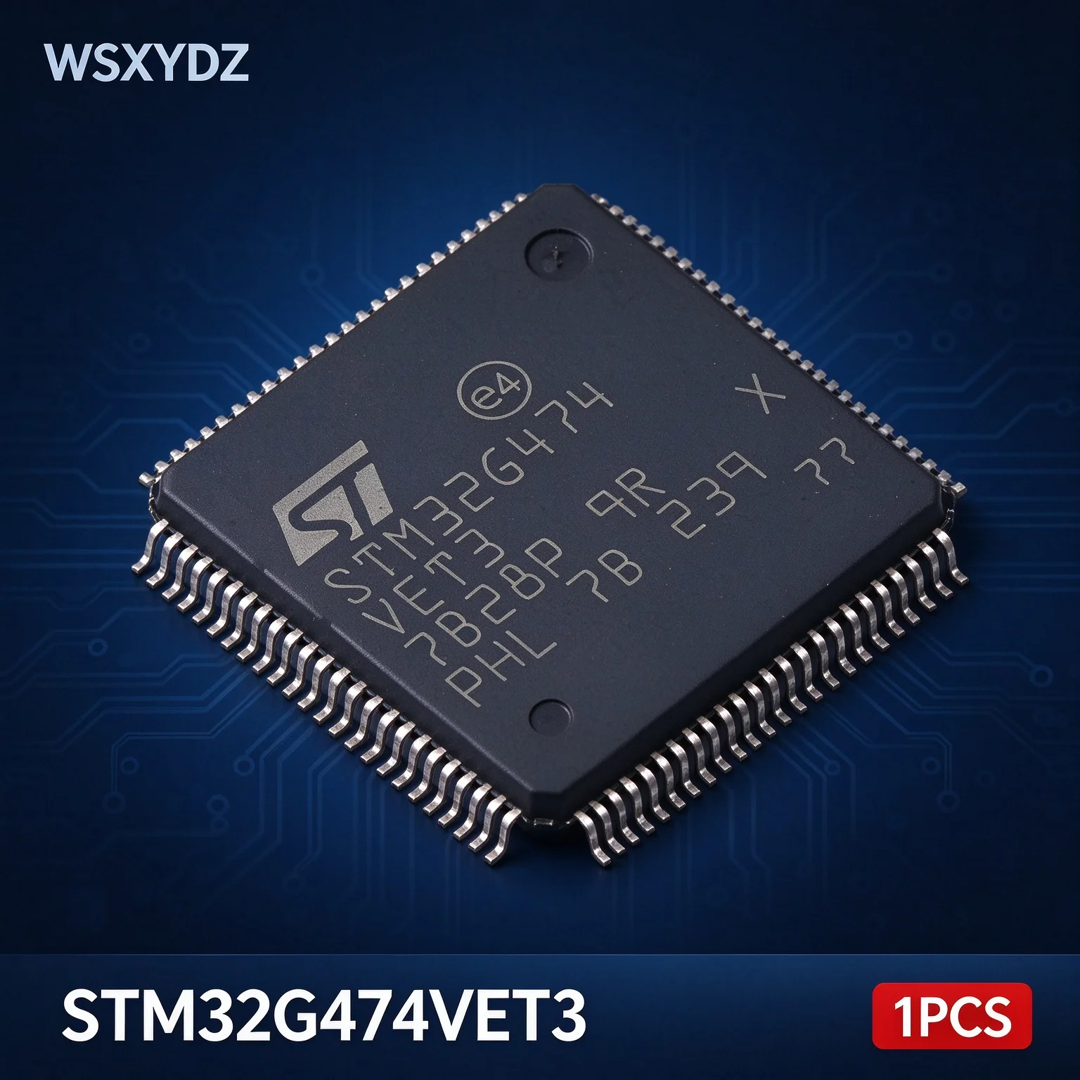 1PCS STM32G474VET3 ST Mainstream Cortex-M4 MCU 170MHz 512KB Flash LQFP100 Math Accelerator HRTimer High Analog New Original（123）