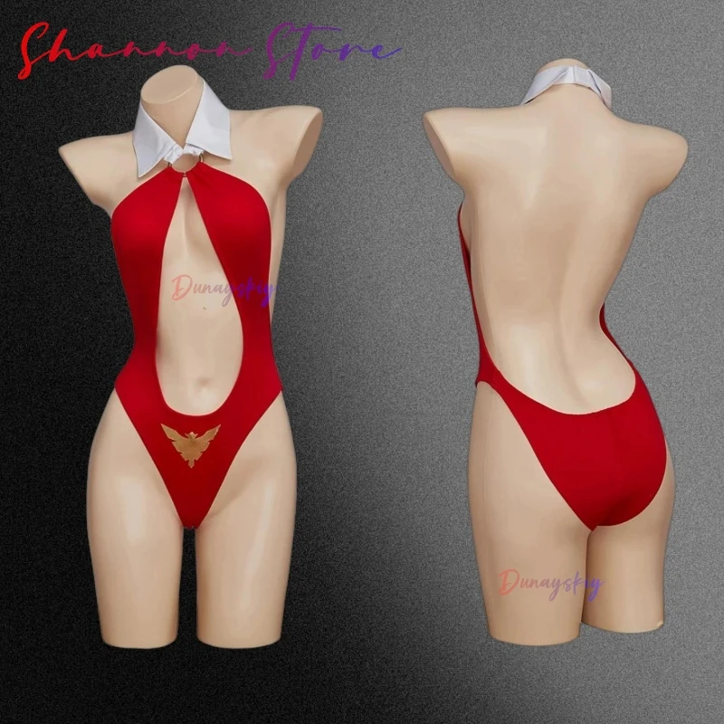 

MOVIE Vampirella Cosplay Costume Swimsuit Halloween Party Bodysuit Women's Sexy Red Bikini Jumpsuit Outfits