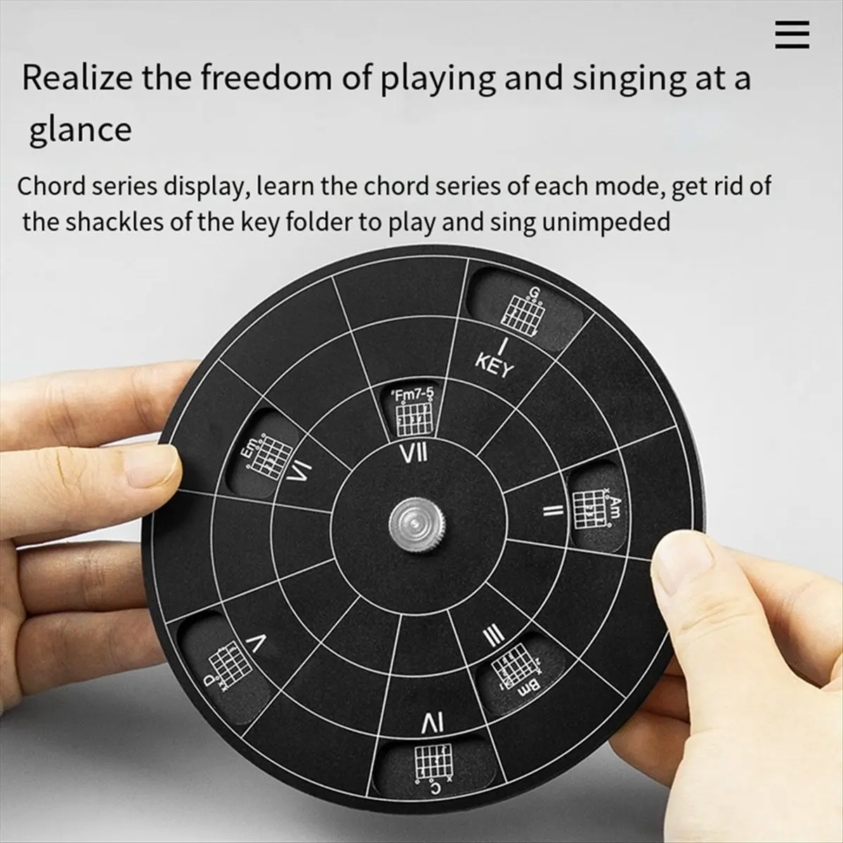 TUREBG Circle of Fifths Wheel Melody Tool with Stand Holder Storage Bag Chord Wheel Alloy Music TheoryS Guitar Chord Wheels, - view 5