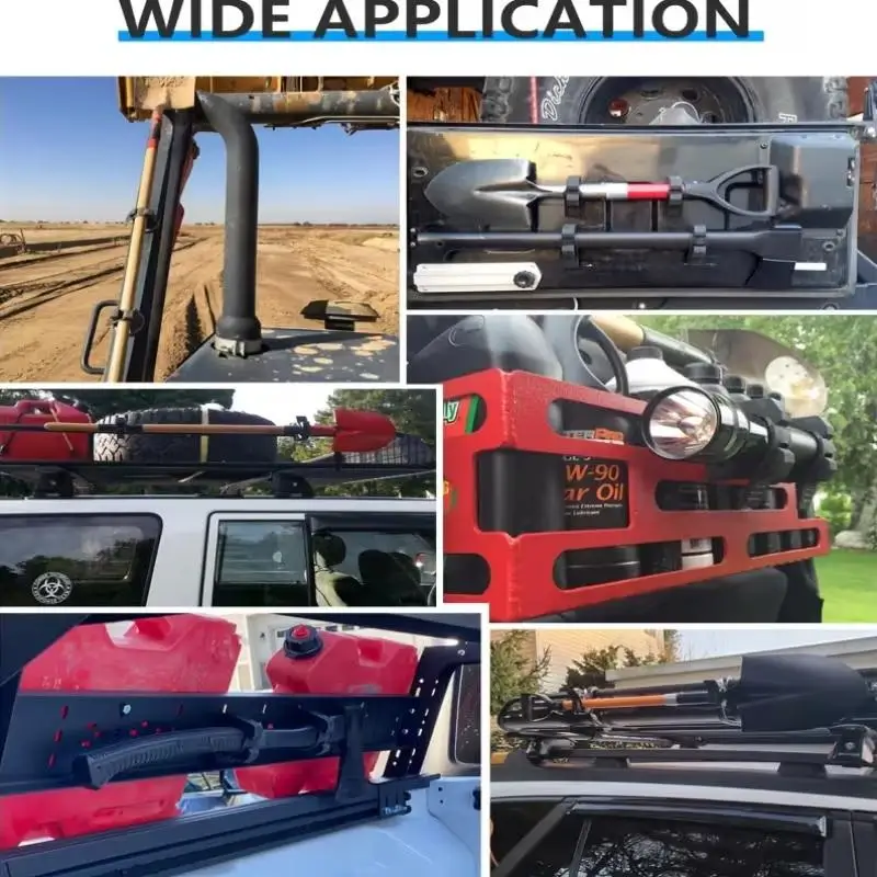 2pcs Quick Fist Clamp For Mounting Tools Equipment Rubber Clamp Ideal For Offroad Vehicles, ATV, UTV, Truck Part Accessories
