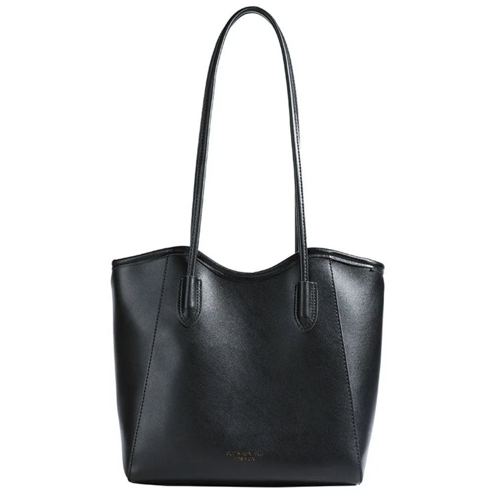 

Новые сумки на плечо большой емкости, однотонная сумка-тоут из искусственной кожи, повседневные сумки для женщин