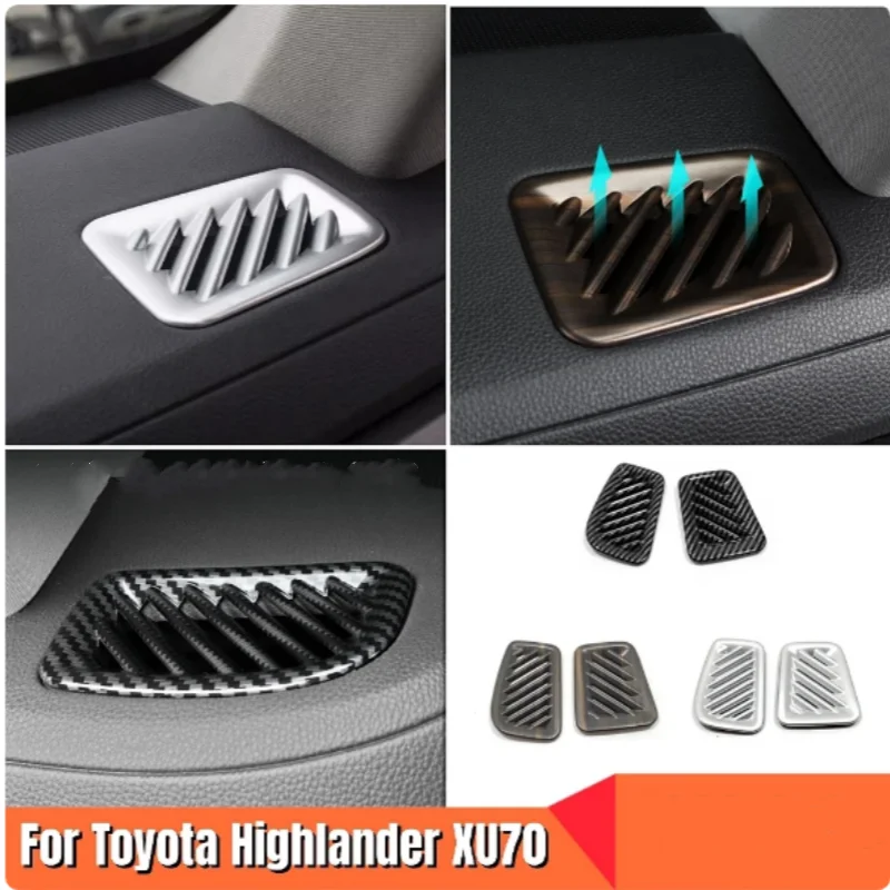 

Front Air Condition Vent Outlet Trim for Toyota Highlander Kluger2021-2024 Car Interior Accessories Decoration Frame 2PCS