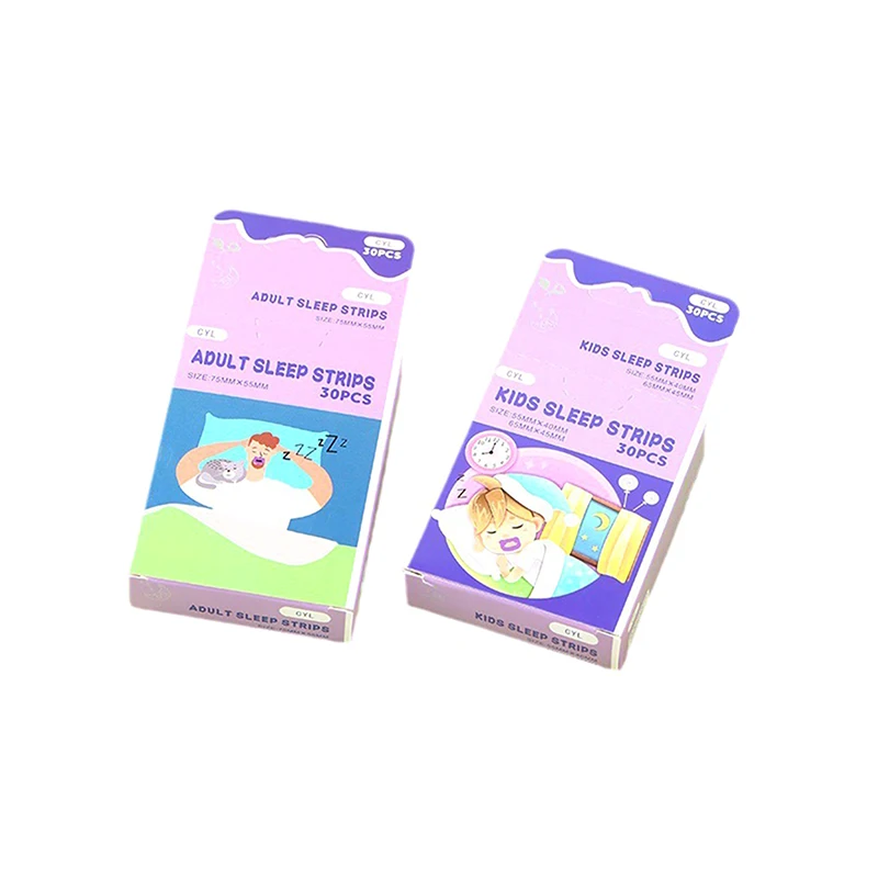 30Pcs Night Sleep Lip Nose Breathing Improving Patch Mouth Correction Sticker Tape Anti-Snoring Stickers For Children Adult