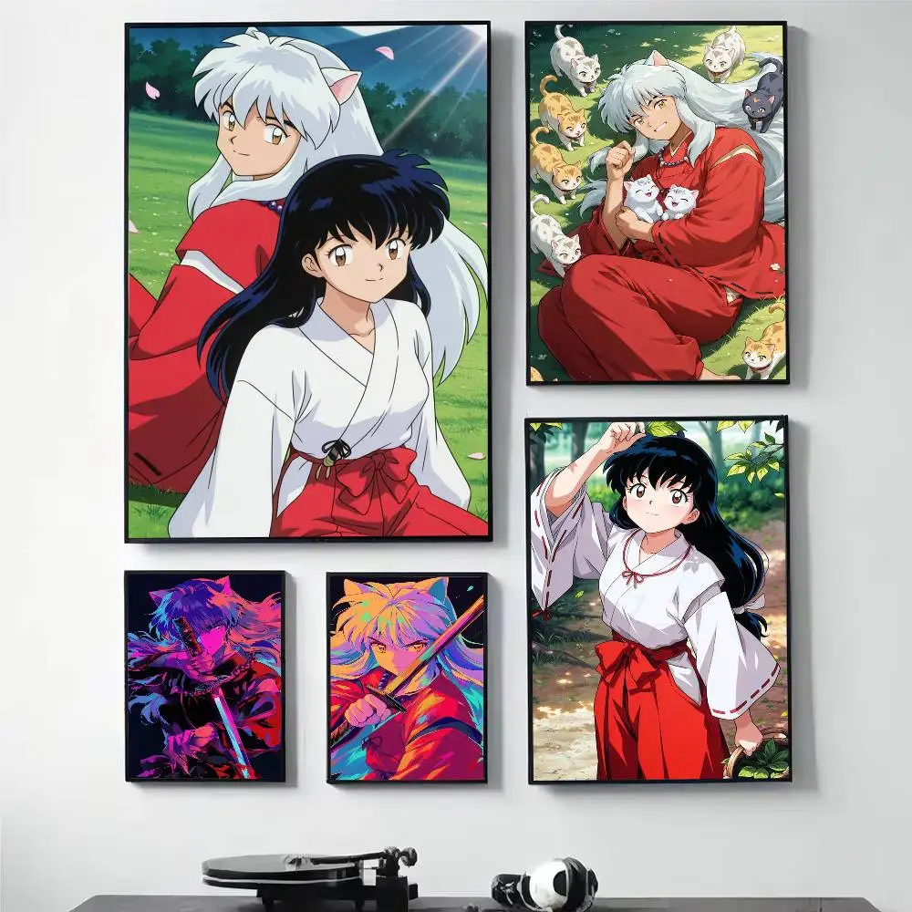 2026 Anime I-Inuyasha Poster HD Quality Wall Art Retro Posters For Home Room Wall Decor Self Adhesive