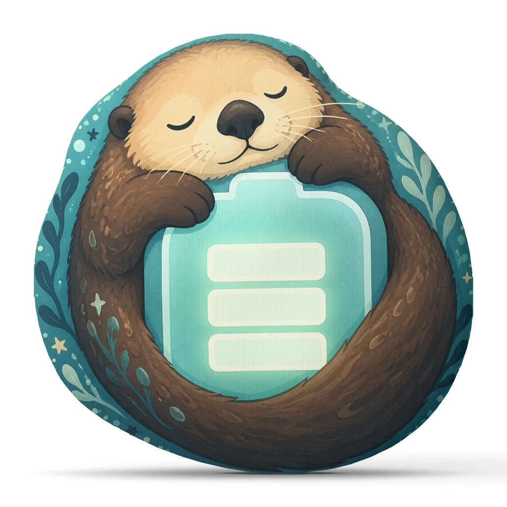 Low Battery Otter Plush Pillow Charging Mood Cushion Cute Stuffed Floor Seat Bedroom Decor Sofa Chair Gift for Tired Days