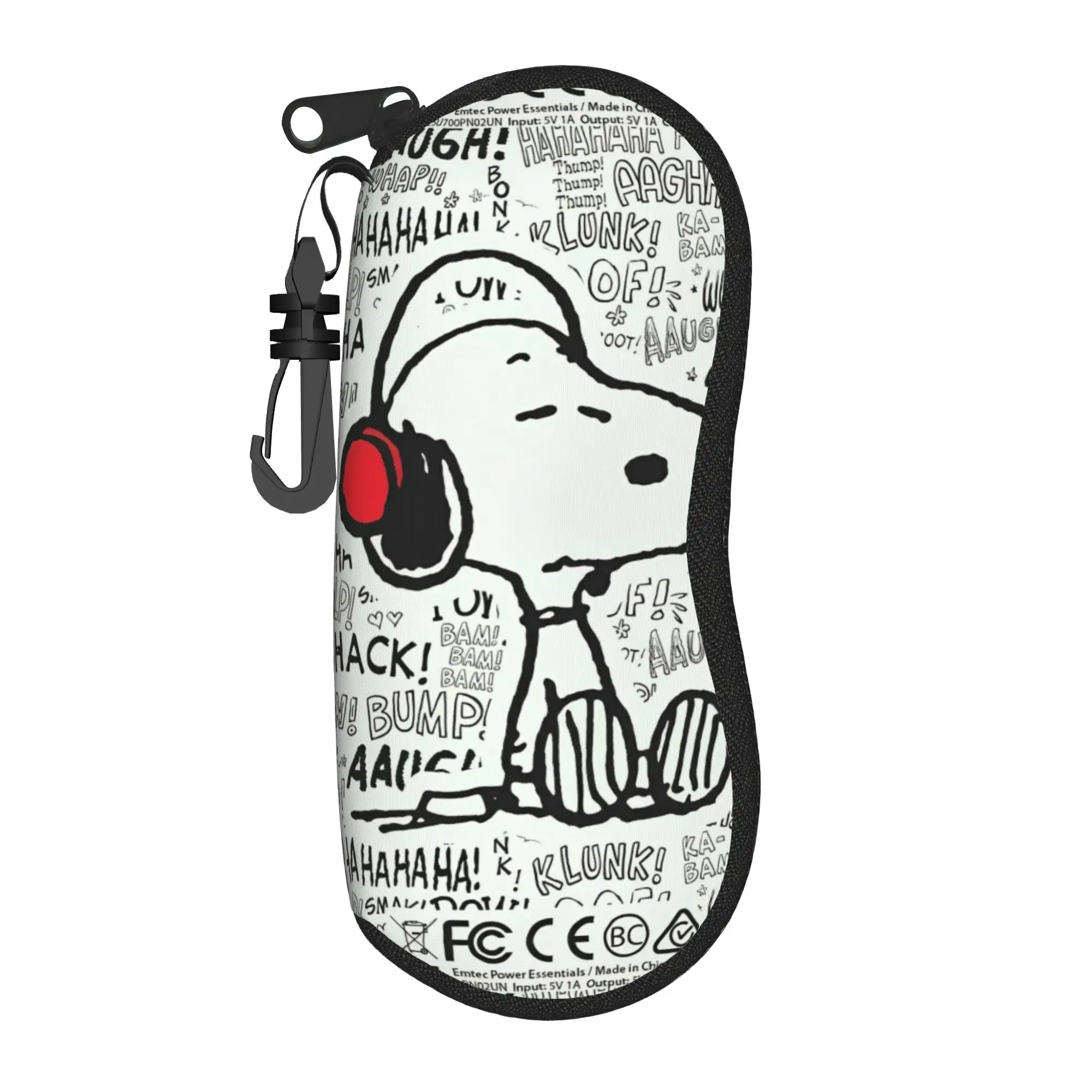 

Чехол для очков Snoopys Listen to music, защитный аксессуар для мужчин и женщин, коробка для хранения очков, коробка для солнцезащитных очков с принтом