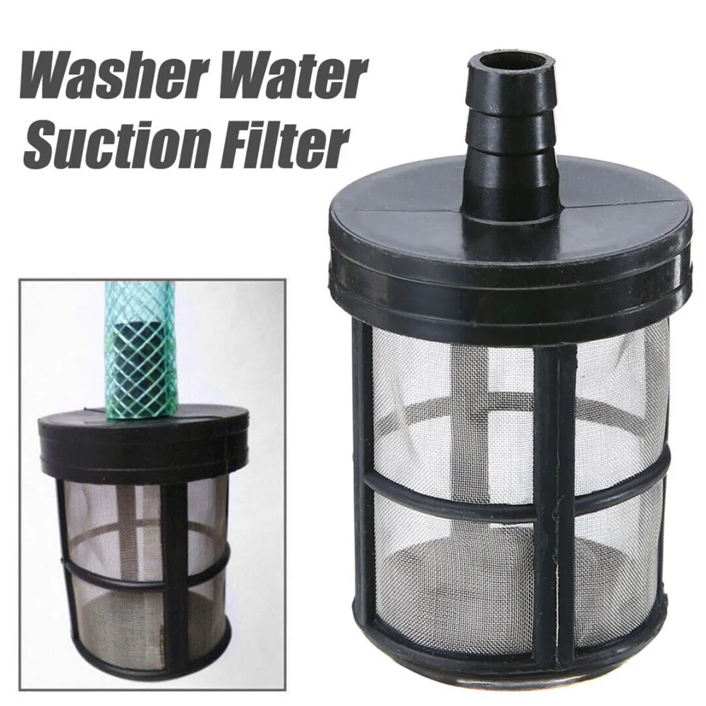 New Practical Suction Hose Filter Filters Tank Drum Butt 8mm Garden Watering Filter Pressure Washer Hose Silver&Black