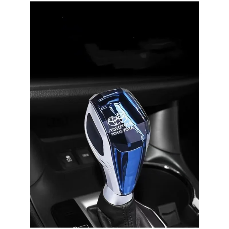 New Cross-border Car Crystal Shift Handle Modified Automatic Gearshift Button Gear Shift Head Touch Glow Crystal Shift Handle