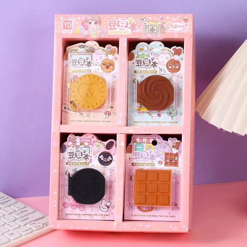 12pcs/lot Chocolate Biscuit Memo Pad Sticky Notes Creative Notepad Stationery Gift Planner Post School Supplies