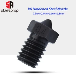 Boquilla de acero endurecido 5aplus V6, boquilla de alta calidad para impresión PEI PEEK, fibra de carbono, filamento de 1,75mm