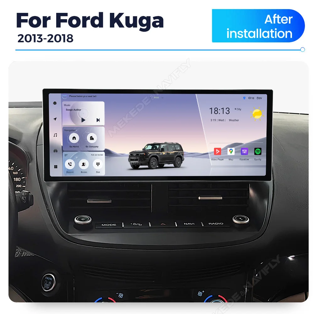 MS Car Headunit For Ford Kuga 2013-2018 FYT 7870-888 Motherboard DUDUAUTO Car Radio Screen Bezel Car Frame Harness Kit