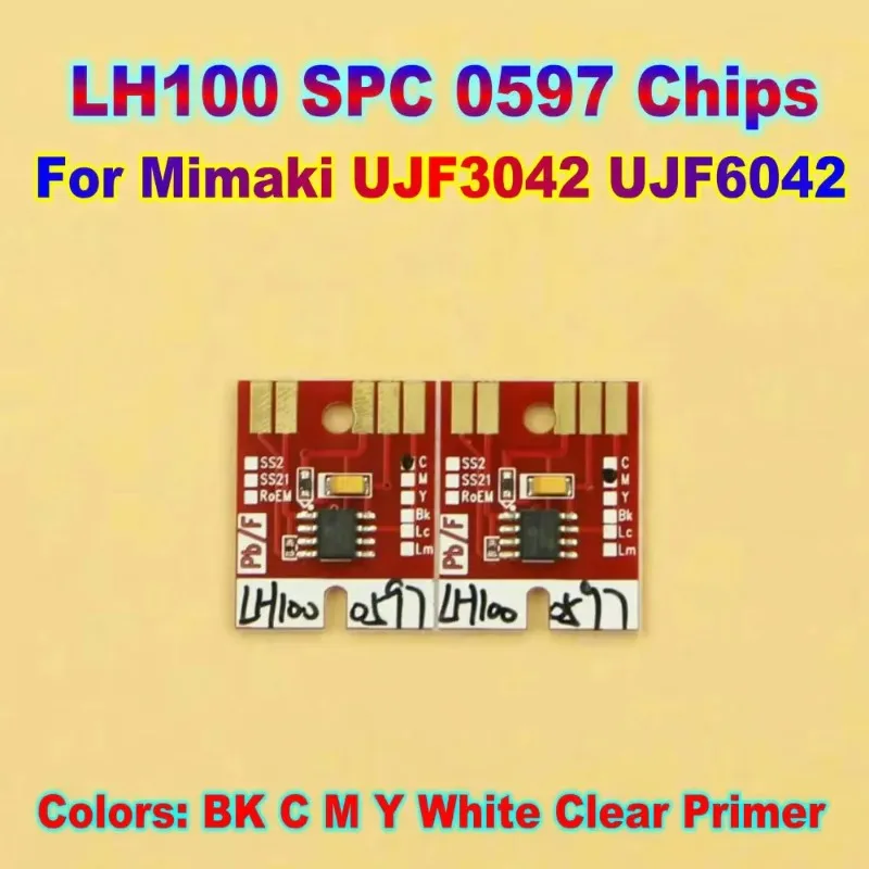 UV Ink LH-100 SPC-0597 Chip LH 100 0597 Ink Cartridge Chips 600ml For Mimaki UJF3042 UJF6042 LH100 Spc Printer UV Ink Chip