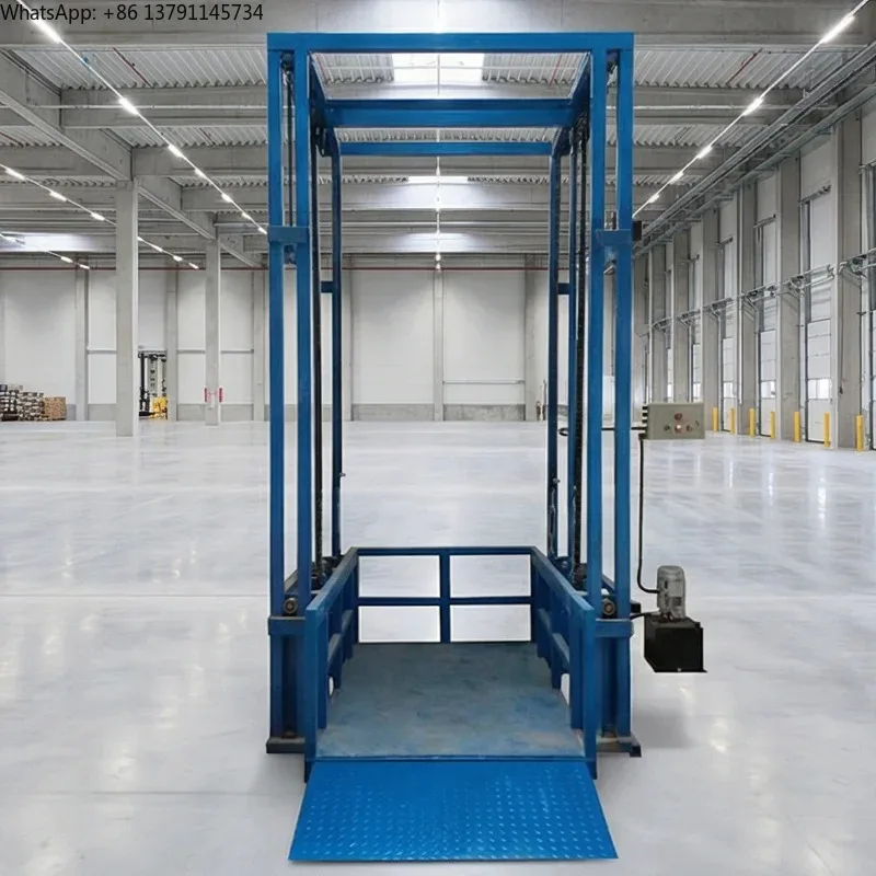Guide Rail Type Hydraulic Cargo Lift | Stable Vertical Freight Elevator for Warehouse