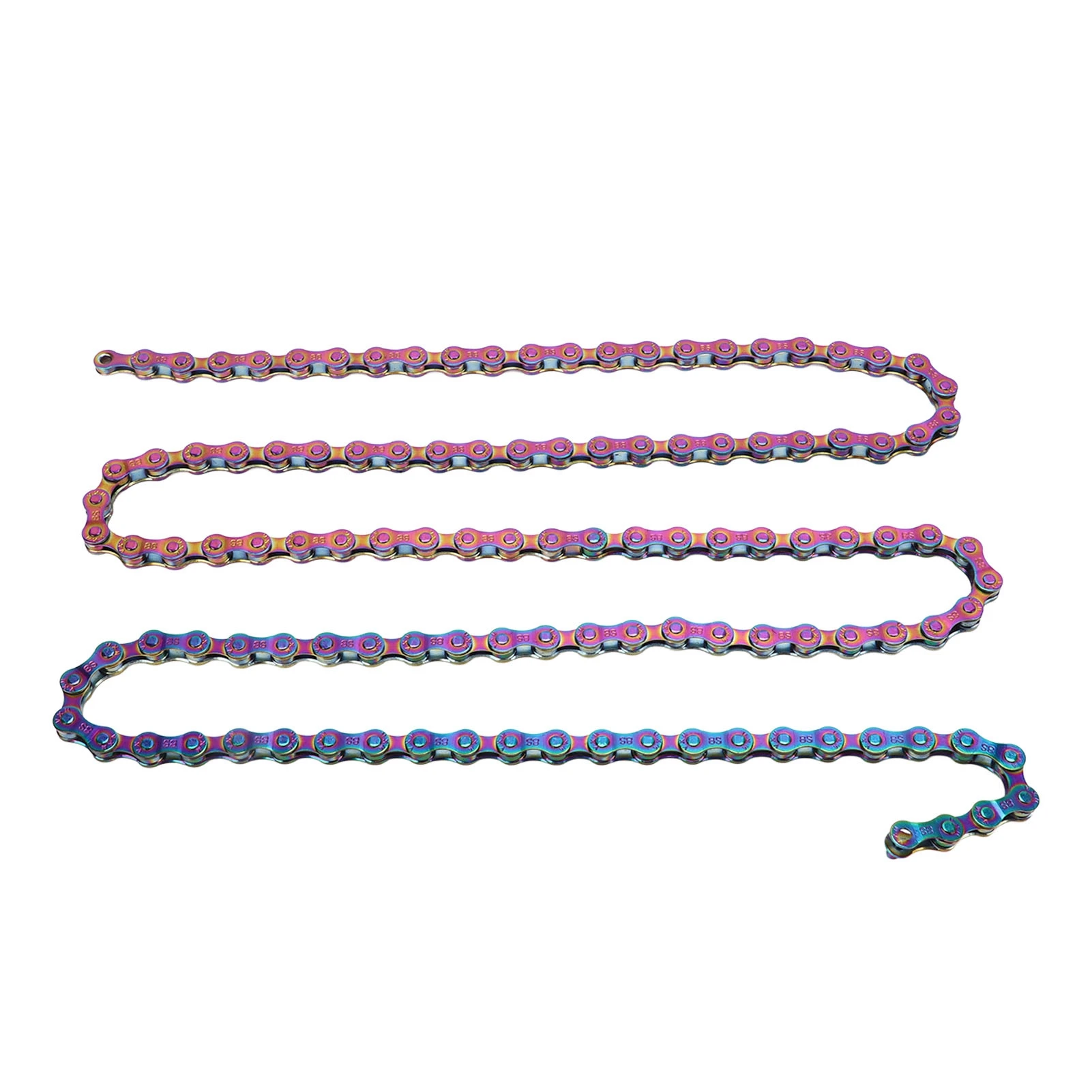 Bike Chain Rust Proof Sensitive Colorful Electroplating 6 7 8 Speed Chain for Road Mountain Bikes