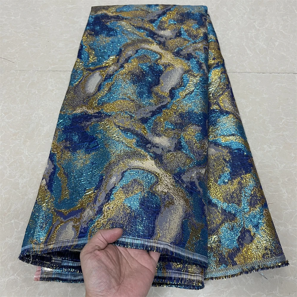 

2025 африканская нигерийская высококачественная тюль кружевная ткань жаккардовая органза с вышивкой гипюром для вечернего платья для выпускного вечера 5 ярдов YXZ168